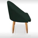 Ver imagem 7 de Kit 02 Poltrona Cadeira para Sala Orgânica Curva Redonda Confortável Reforçada Recepção Suede Verde