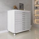 Ver imagem 1 de Mapoteca 10 Gavetas 120,4cm x 122,3cm Aço Branco/Cinza