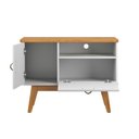 Ver imagem 2 de Rack Si Estilo Retrô 0.90m para Tv até 32'' Polegadas Cor Branco / Cinamomo