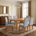 Ver imagem 3 de Conjunto Mesa Retangular 120x90 com 6 Cadeiras Blend Sala de Jantar Moderna Premium Luxo - Cinza