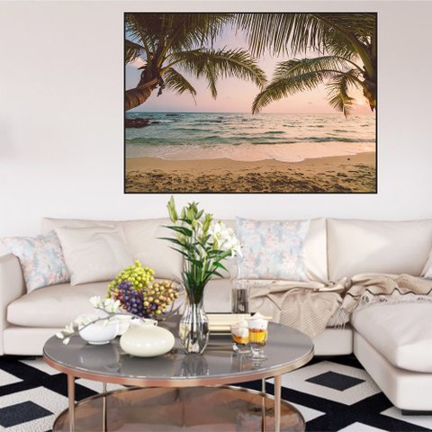 Quadro Canvas Praia Coqueiros 50x70