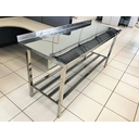 Ver imagem 2 de Mesa Bancada Industrial 100% Inox 190x65x90 com Espelho