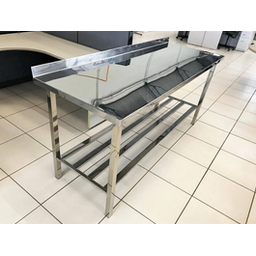 Mesa Bancada Industrial 100% Inox 190x65x90 com Espelho - 2