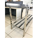 Ver imagem 4 de Mesa Bancada Industrial 100% Inox 190x65x90 com Espelho