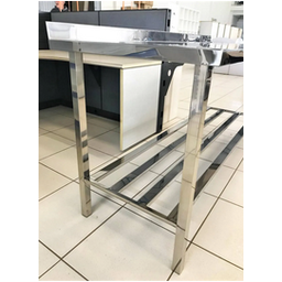 Mesa Bancada Industrial 100% Inox 190x65x90 com Espelho - 4