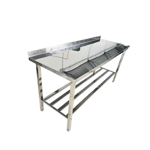 Mesa Bancada Industrial 100% Inox 190x65x90 com Espelho