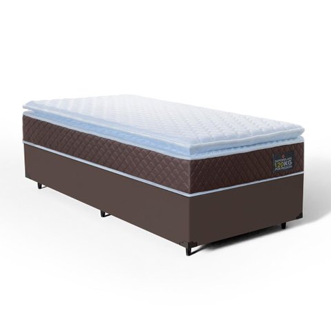 Cama Box com Colchão de Espuma D33 Pillow Top Comfort Luxo Solteiro 88cm
