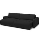 Ver imagem 3 de Sofá Retrátil Reclinável para Sala de Estar Living 270cm Sevilha F04 Veludo Preto - Lyam Decor