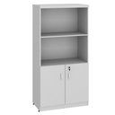 Ver imagem 1 de Estante para Escritório 80cm 2 Portas 3 Prateleiras Web30 G04 Cinza - Mpozenato