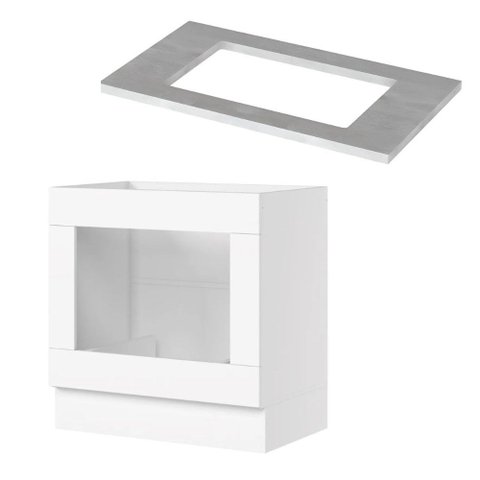 Balcão Forno Embutir Americana Henn 80 Cm com Tampo para Cooktop Henn 80 Cm