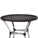Ver imagem 2 de Mesa Ascoli em Alumínio com o Tampo Tramado para Cozinha, Edícula, Jardim e Piscina - Tabaco