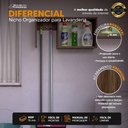Ver imagem 3 de Armário Aéreo para Lavanderia MDP 15mm com Nicho Organizador Nogal