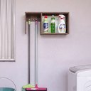 Ver imagem 1 de Armário Aéreo para Lavanderia MDP 15mm com Nicho Organizador Nogal