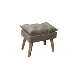 Kit 2 Poltronas Decorativas e Puff Opala Suede Capuccino Smf Decor - 3