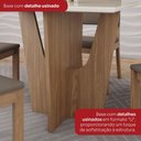 Ver imagem 3 de Conjunto de Jantar Vértice 4 Lugares Tampo em MDF Cadeiras Milla Off White 90cm Móveis Henn