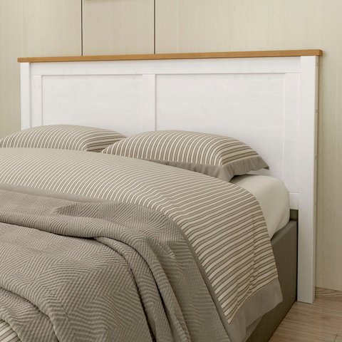 Cabeceira Cama Box Casal Queen 160cm Lázio Branco/freijó F07 - Mpozenato