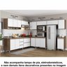 Conjunto Armários de Cozinha Modulada em L 10 Peças 2,52m X 2,94m Cj30-029 Semplicitá Móveis - 2