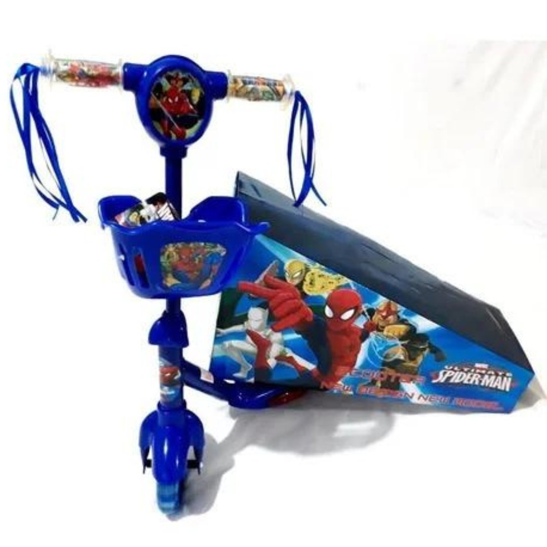 Patinete 3 Rodas Musical com Luz - Homem Aranha - 3