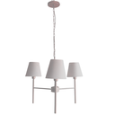 Ver imagem 1 de Lustre Estilo Tocheiro 3 Braços Branco com Cúpula Branca