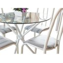 Ver imagem 2 de Conjunto Mesa Aço Redonda 4 Cadeiras Tampo Vidro Incolor 8m Quality