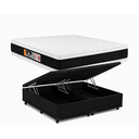 Ver imagem 1 de Cama Box Bau Casal Bipartido Preto Colchão Casal Black e White Air Double Face D45 138x188 - Castor