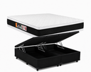 Ver imagem 1 de Cama Box Bau Casal Bipartido Preto Colchão Casal Black e White Air Double Face D45 138x188 - Castor
