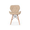 Ver imagem 5 de Conjunto Mesa Tampo de Madeira 90cm om 4 Cadeiras Nude