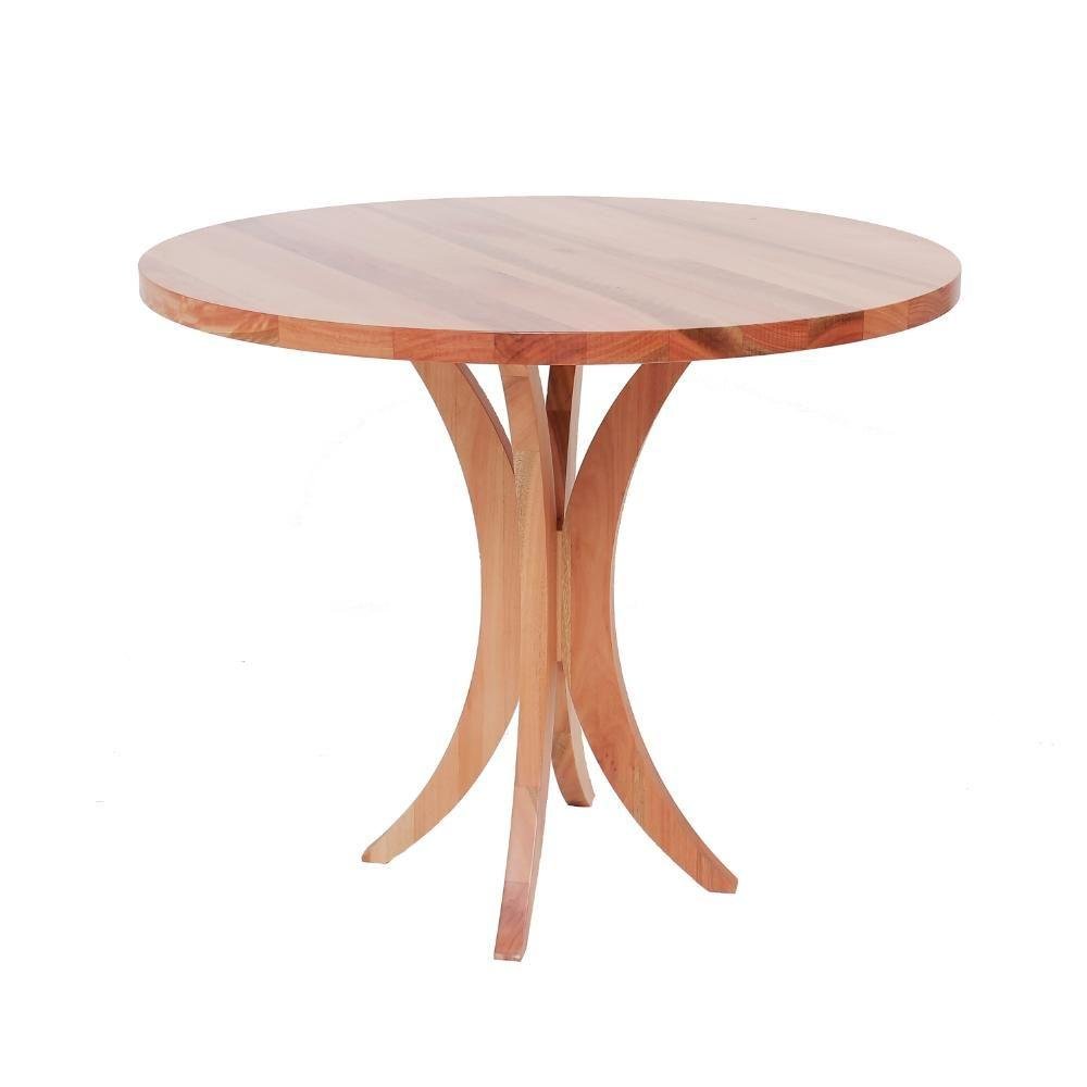 Conjunto Mesa Tampo de Madeira 90cm om 4 Cadeiras Nude - 6