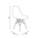 Ver imagem 4 de Conjunto 2 Cadeiras Eames Design Moderno Tubo de Ferro Preto Assento Branco