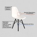 Ver imagem 3 de Conjunto 2 Cadeiras Eames Design Moderno Tubo de Ferro Preto Assento Branco