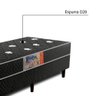 Cama Box Solteiro Conjugada Espuma D28 Preto Umaflex Granada51x88x188 - 4