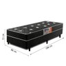 Cama Box Solteiro Conjugada Espuma D28 Preto Umaflex Granada51x88x188 - 6