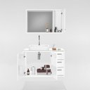 Ver imagem 2 de Gabinete para Banheiro com Tampo de Vidro Cuba de Sobrepor e Espelheira 80cm Turin 