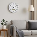 Ver imagem 2 de Relogio Parede Luxo com Display Digital Temperatura Calendario para Escritorio Sala Consultorio Desp
