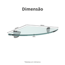 Ver imagem 2 de Prateleira para Banheiro Artglass de Vidro 8mm Canto Curvo 25 X 25cm Durín