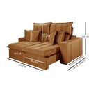 Ver imagem 3 de Sofá Living 3 Lugares Veludo 210cm Cobre México