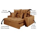 Ver imagem 4 de Sofá Living 3 Lugares Veludo 210cm Cobre México