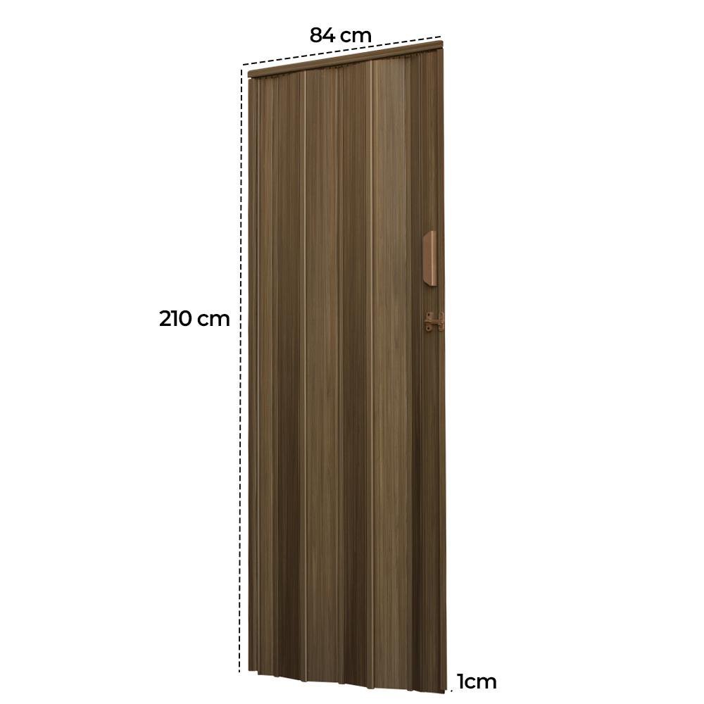 Porta Sanfonada de PVC 84x210cm Zapinplast - Imbuia - 7