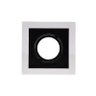 Spot de Embutir Conecta Ar70 Quadrado Recuado Branco e Preto 13cm Evoled - 1