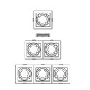 Ver imagem 2 de Spot de Embutir Conecta Ar70 Quadrado Recuado Branco e Preto 13cm Evoled