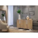 Ver mais imagens de Aparador Buffet 4 Portas com Pés Quadrados Viena Multimóveis V3607 Rustic/Branco