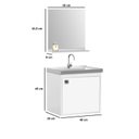 Ver imagem 4 de Conjunto Gabinete para Banheiro Suspenso com Cuba e Espelheira 40cm Unic Branco