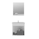 Ver imagem 2 de Conjunto Gabinete para Banheiro Suspenso com Cuba e Espelheira 40cm Unic Branco
