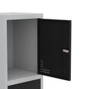 Ver imagem 7 de Roupeiro Aço Linha Light 5 Portas - GR301-5 Cinza-Preto
