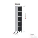 Ver imagem 3 de Roupeiro Aço Linha Light 5 Portas - GR301-5 Cinza-Preto