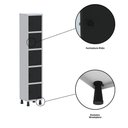 Ver mais imagens de Roupeiro Aço Linha Light 5 Portas - GR301-5 Cinza-Preto