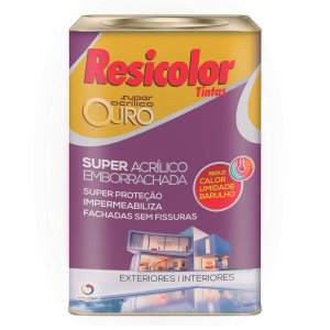 Tinta Acrílico Ouro Emborrachada Branco 18l | Resicolor Tintas