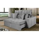 Ver imagem 1 de Sofá 3 Lugares Retrátil e Reclinável México Veludo com Molas Ensacadas