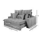 Ver imagem 3 de Sofá 3 Lugares Retrátil e Reclinável México Veludo com Molas Ensacadas