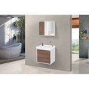 Ver imagem 1 de Gabinete suspenso para Banheiro com Cuba e Espelheira 45cm Arts